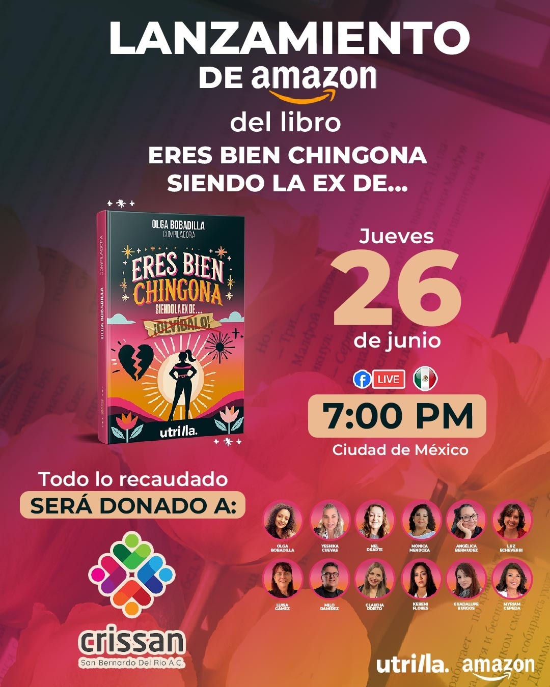 QUEREMOS INVITAR A TODOS NUESTROS PACIENTES, SEGUIDORES A APOYAR ESTE LIBRO.