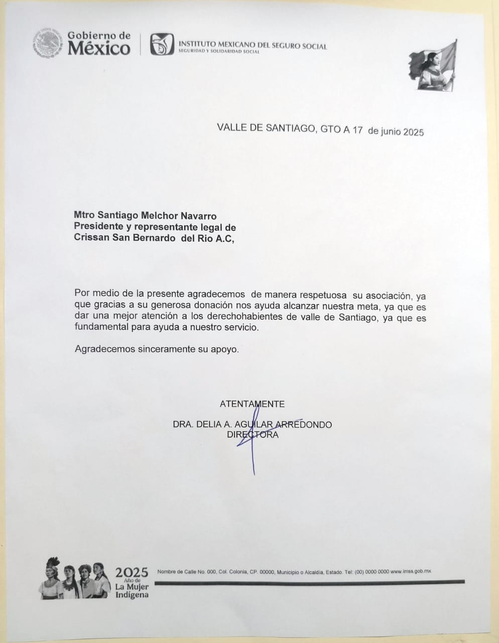 MUCHAS GRACIAS IMSS VALLE DE SANTIAGO,AYUDARLES ES LINDO Y CUENTEN CON NOSOTROS.