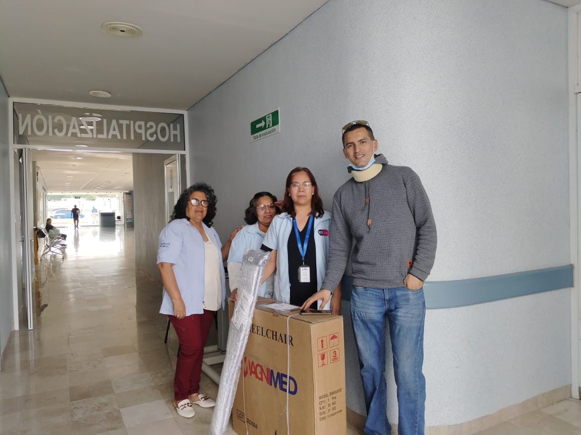 GRACIAS A HOSPITAL GENERAL DE VALLE DE SANTIAGO POR LA PETICION PARA APOYARLE A PACIENTE CON SILLA DE RUEDAS.