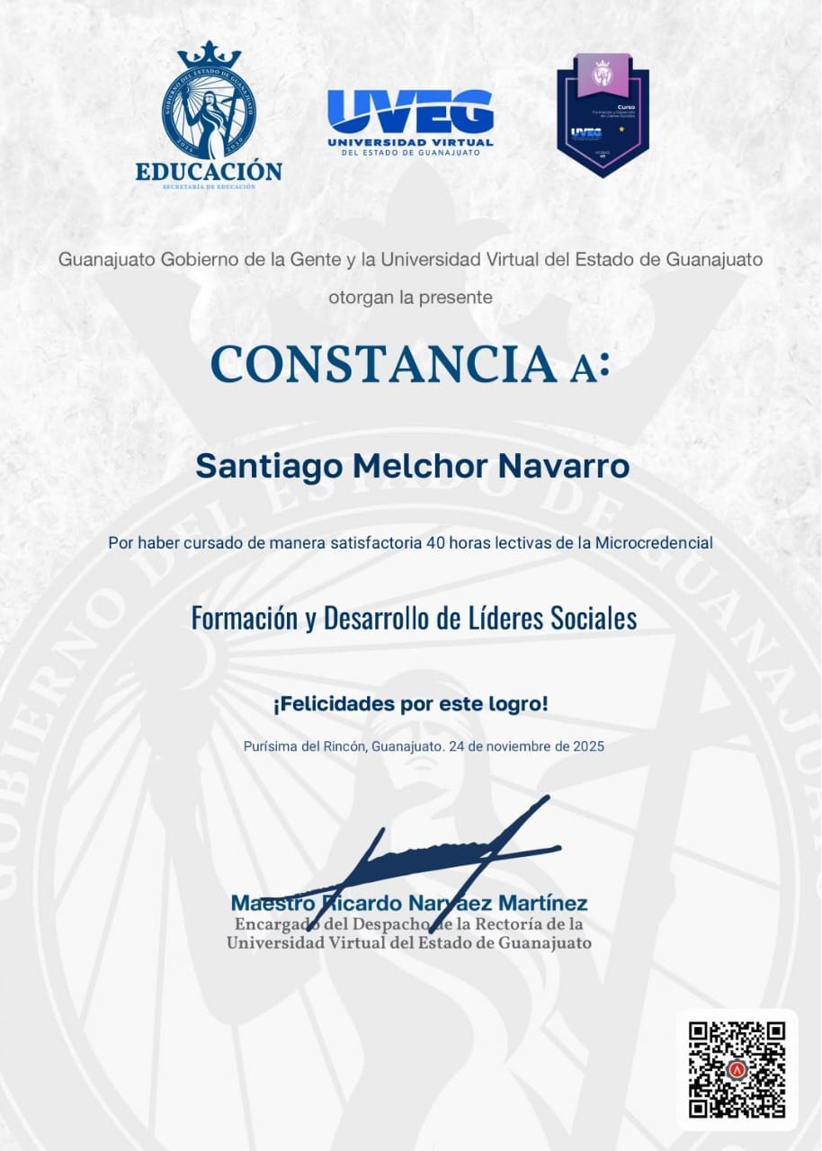 NUESTRO PRESIDENTE MTRO SANTIAGO MELCHOR NAVARRO SE SIGUE PREPARANDO DIA A DIA.