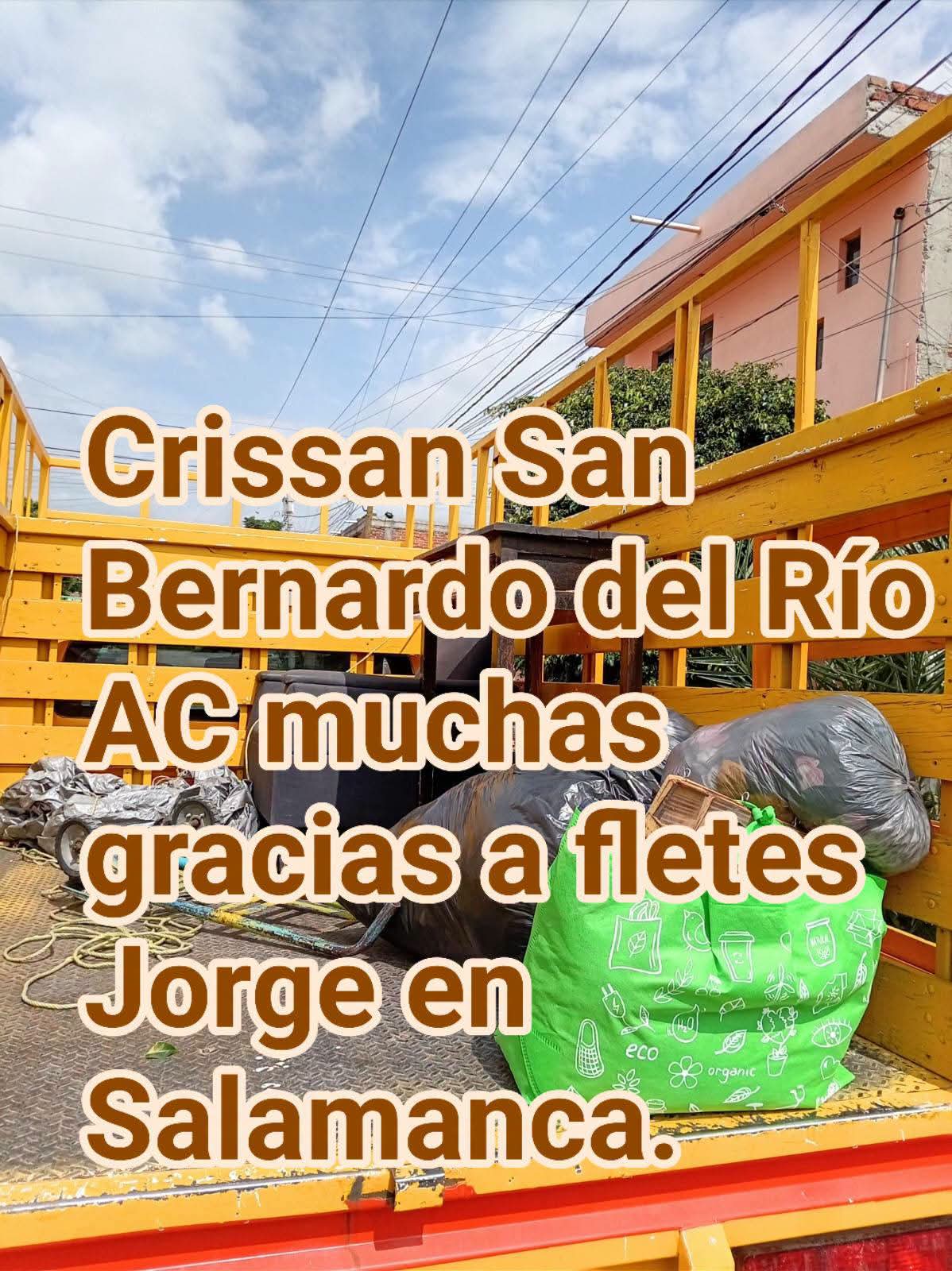 AGRADECEMOS A FLETES JORGE EN SALAMANCA AL APOYAR A SEDE CRISSAN SALAMANCA.